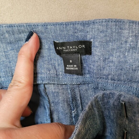 Ann Taylor Factory Linen Blend Pants - Size 8 - Picture 3 of 10